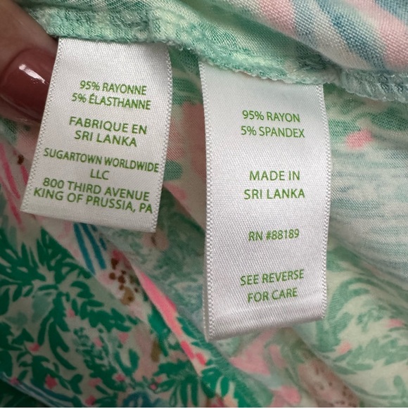Lilly Pulitzer Vibrant Green and Pink Top - Picture 5 of 10